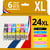 123CONSOMMABLES - 24XL - Cartouches d'encre Compatible pour Epson Expression Home XP-850 XP-750 XP-950 XP-55 XP-860 XP-760 XP-960 (1 BK / 1 C / 1 M / 1 Y / 1PC / 1PM) - 123CONSOMMABLES