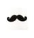 Ecusson thermocollant moustache noire 5cmx1.5cm