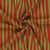 Tissu Viscose Coton aspect Lin rayures Terracota sur fond Vert olive