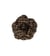 Broche fleur carreaux 7,5cm marron