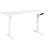 Bureau Réglable Manuellement Plateau et Structure Acier Blanc 160 x 72 cm Hauteur Ajustable Assis Debout Pieds Carrés Design Moderne