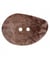 Carte de 1 bouton galet navette chocolat 2 trous 54mm - Union Knopf Marron