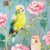 Lot de 4 serviettes en papier découpage collage 33 cm PERUCHE O 106