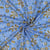 Tissu Coton indien Block print Fleuris Léa sur fond Bleu ciel
