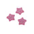 Lot de 3 boutons 2 trous étoile violet lilas 13mm