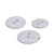 Lot de 3 boutons rond bouteilles recyclées 2 trous gris clair