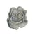 Ecusson thermocollant petite rose argent - lurex 3x3.5cm