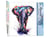 Peinture par Numéro Figured'Art - Eléphant d'Asie en peinture - Kit de Loisir Créatif DIY Numéro d'Art Complet - 40x50cm sans châssis en bois