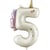 Ballon Aluminium Géant Licorne Chiffre 5 - 93 cm