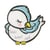 Ecusson thermocollant animal endormi tissu bio oiseau 5cm x 5cm