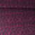 Tissu Viscose Twill extensible Louna fleurs Framboise foncé sur fond Noir