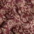 Tissu  Voile de Coton Batik Fleurs Kencana sur fond Bordeaux