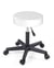 Tabouret à Roulettes Siège Rond Simili Rembourré Pivotant Hauteur Réglable YÉ (blanc Noir)
