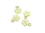 6 Breloques petite fleur émaillée 11*9mm doré et blanc