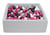 Piscine à balles pour enfant, 90x90 cm, Aire de jeu + 450 balles noir, blanc, rose,gris - Velinda