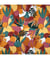 Tissu coton enduit fleuri de 160 cm de largeur Orange vendu par 50 cm