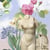 Lot de 4 serviettes en papier découpage collage 33 cm STATUE FLEUR F 503