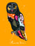 Mama Chouette de Dijon – Pop-Art - Oeuvre d’art 50x70 cm - création en édition limitée - Artiste Mademoiselle Bouche