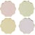 8 Assiettes Vichy Lilas, Rose, Jaune, Vert