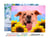 Peinture par Numéro Figured'Art avec Cadre - Chien Polygon Art - Kit de Loisir Créatif DIY Numéro d'Art Complet - 40x50cm toile tendue sur châssis