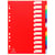 Intercalaires polypropylène opaque semi rigide 12 positions - A4 - Couleurs assorties - x 15 - Exacompta