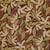 Tissu Viscose Lia feuilles beiges sur fond Marron