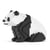 Panda accroupi Taille standard | JEKCA | 14 ans et +