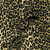 Tissu Satin Velvet Esmera léopard Noir sur fond Vert olive