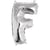 Ballon Lettre F, 40cm, 1pce. , argent