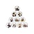 10 cabochons rond en verre assorties 25 mm PANDHA
