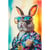 Tableau sur toile lapin stylé 45x65 cm