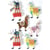 6 STICKERS LAMA EFFET 3D - 60