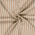Tissu Crêpe de Viscose Basile fines rayures sur fond Beige sable