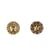 Lot de 6 boutons strass or