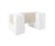 3 blocs en mousse blanc cappuccino - Velinda