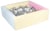 Piscine à balles carrée avec 300 balles – rose, bleu, jaune (pastel)/blanc, gris, argent - Velinda