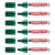 Lot de 6 marqueurs permanents - EDDING - Corps aluminium vert - Pointe biseautée 2-7 mm