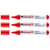 Lot de 3 marqueurs textiles permanents - EDDING 4500 - Pointe ronde 2-3 mm - Rouge