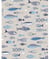 Tissu coton poisson sur fond lin de 150 cm de largeur Ecru (LIN) vendu par 50 cm