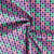Tissu Coton enduit Poppy Fleur menthe et mauve sur fond Noir