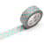 Masking tape - Petit carrés superposés oranges et bleus - 7 m x 15mm