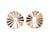 2 Breloques plissées rond ajouré 22*18mm doré