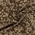 Tissu Crêpe de Viscose Louis pétales Beige sable sur fond Marron