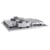 MetalEarth Architecture: JAVITS CONVENTION CENTER 9.8x7.4x2.1cm, maquette 3D en métal avec 2 feuilles, sur carte 12x17cm, 14+