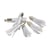 Mini pompons 6 pièces argent 2,5cm