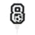 Bougie Football Chiffre 8 - 8.5 cm