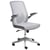 Chaise de Bureau Grise en Maille Base Pivotante Hauteur Réglable Accoudoirs Relevables Bureau à Domicile Moderne