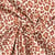 Tissu Jersey Coton imprimé tacheté Léopard Terracota et Brun sur fond Beige