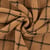 Tissu Laine mélangé Carreaux noirs sur fond Camel