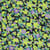Tissu Viscose Digital Fleurs vertes sur fond Noir